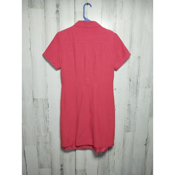 Chocolate Woman's Small Red Dress Silk  Linen Blend - Picture 6 of 6
